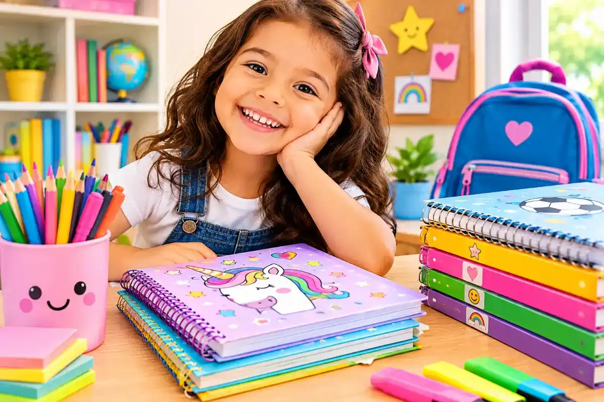 Como deixar o caderno da criança mais bonito e organizado para a escola