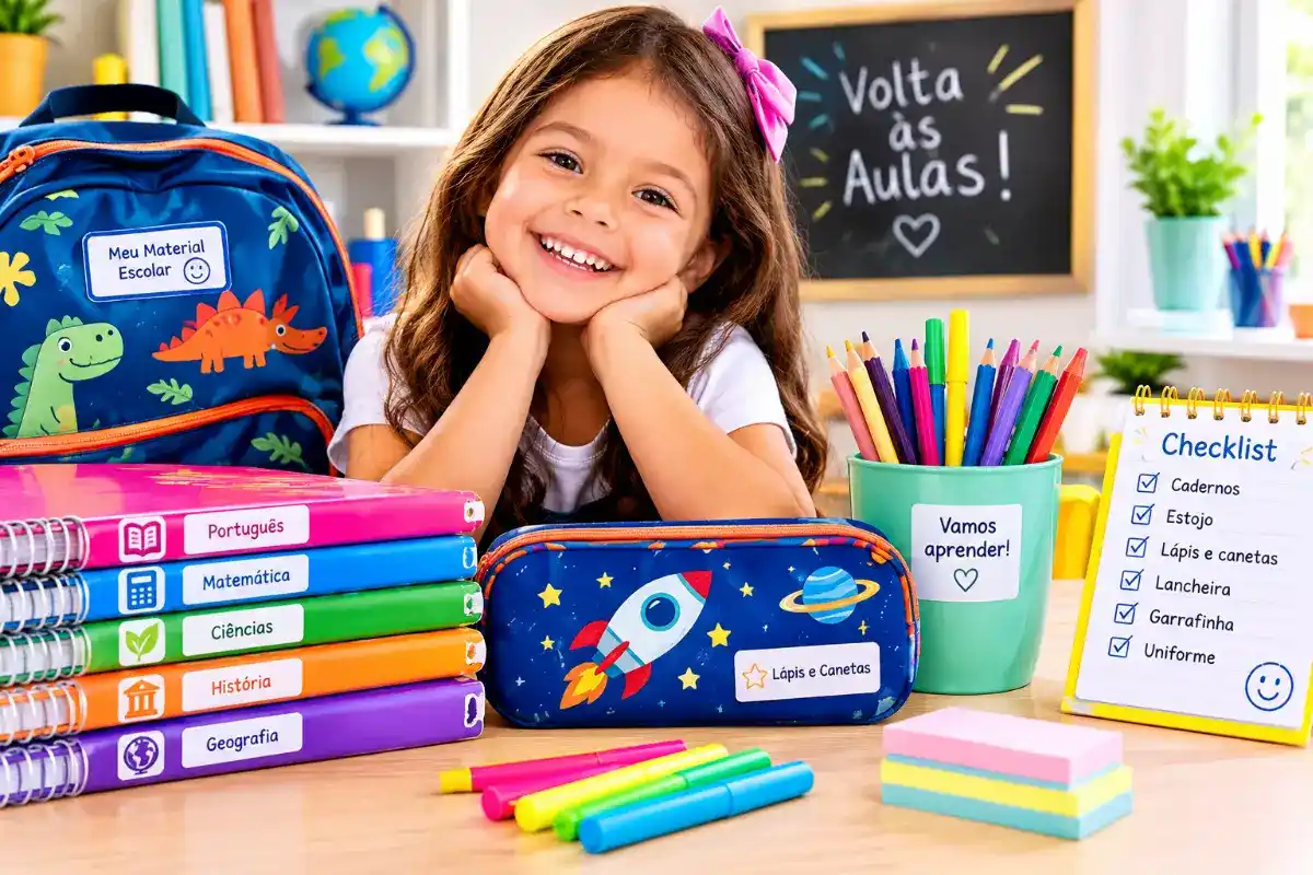 Como organizar o material escolar das crianças para a volta às aulas