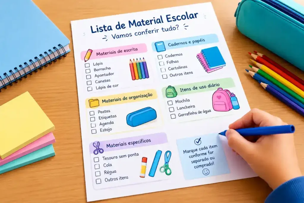 Faça uma lista de material escolar antes de comprar